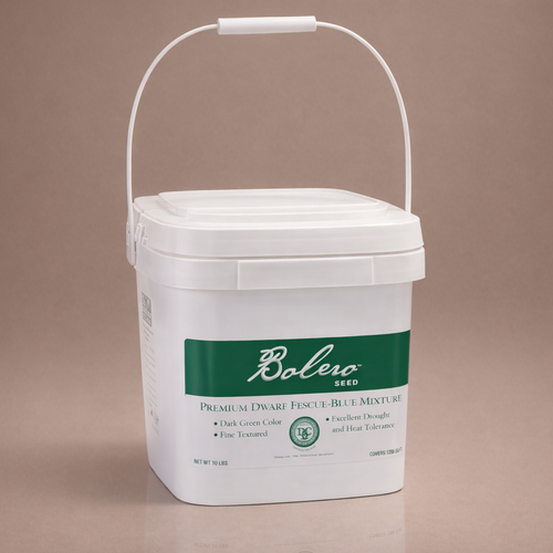 Bolero Plus dwarf tall fescue grass seed, 10 lb caddie
